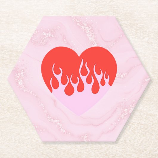 Fire Heart ペーパーコースター (正面)
