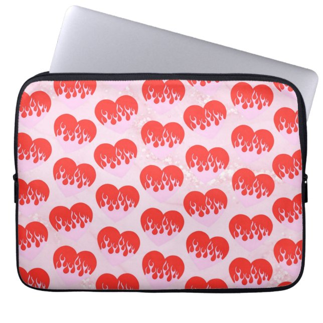 Fire Heart ラップトップスリーブ (正面)