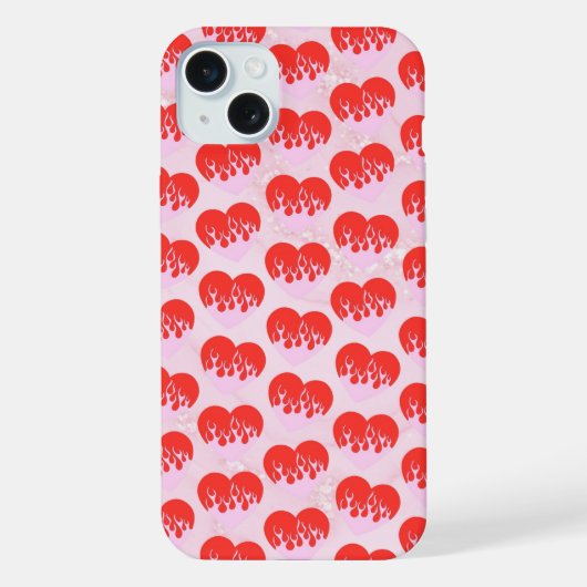 Fire Heart iPhone Case iPhoneケース (裏面)