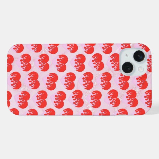 Fire Heart iPhone Case iPhoneケース (裏面横)