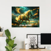 FIRE HORSE - 中国の干支 - ポスター (ホームオフィス)