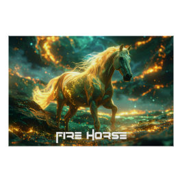 FIRE HORSE - 中国の干支 - ポスター