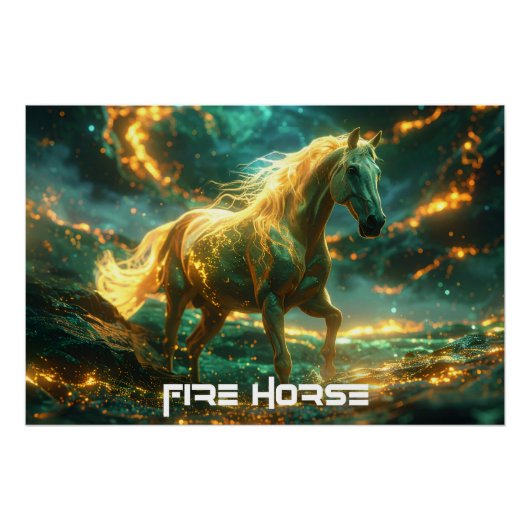 FIRE HORSE - 中国の干支 -  ポスター (正面)