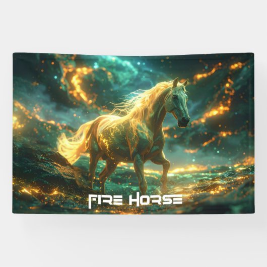 FIRE HORSE - 中国の干支 - 横断幕 (横)