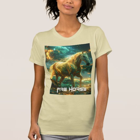 FIRE HORSE - 中国の干支 - Tシャツ (正面)