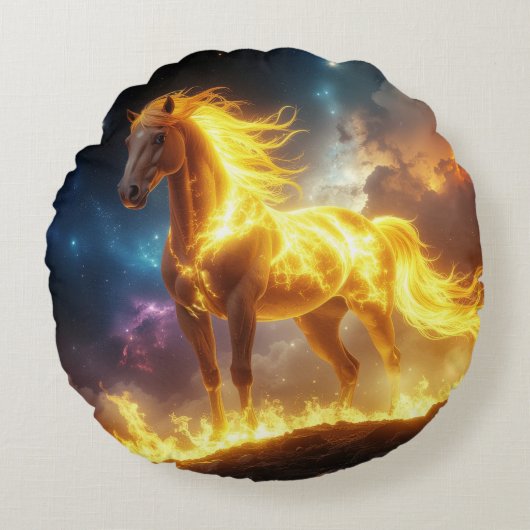 FIRE HORSE - 2026 - CHINESE ZODIACS ラウンドクッション (正面)