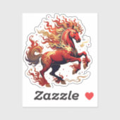 Fire Horse 2026 – Red Zodiac Stallion Sticker シール (シート)