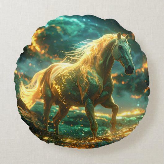 FIRE HORSE - CHINESE ZODIAC -  ラウンドクッション (正面)