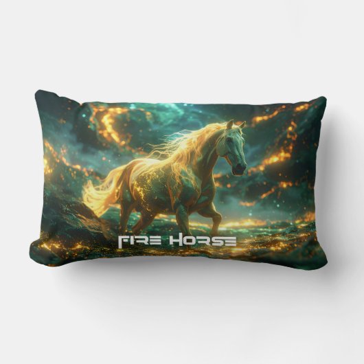 FIRE HORSE - CHINESE ZODIAC -  ランバークッション (正面)