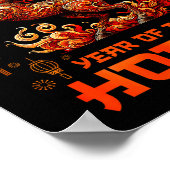 Fire Horse Chinese Zodiac Symbol 2026 Lunar New Ye ポスター (角)