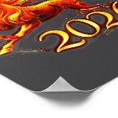 Fire Horse Chinese Zodiac Symbol 2026 Lunar New Ye ポスター (角)