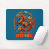 Fire Horse Chinese Zodiac Symbol 2026 Lunar New Ye マウスパッド (マウス)