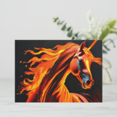 fire horse, horse, animals, flame, fire 招待状 (スタンド正面)