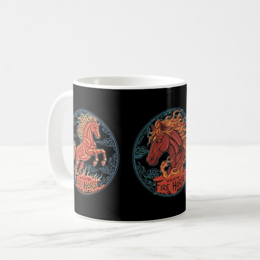 Fire Horse Mug コーヒーマグカップ (正面左)