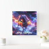 FIRE HORSE - SHENG XIAO - スクエア壁時計 (ホーム)
