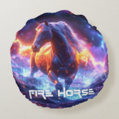 FIRE HORSE - SHENG XIAO - ラウンドクッション (裏面)