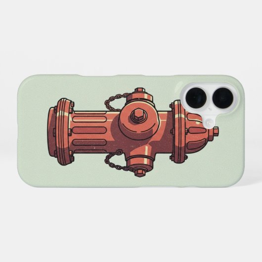 Fire Hydrant Minimal iPhone 16ケース (裏面横)