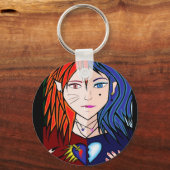 Fire Iceガールアニメ キーホルダー (正面)