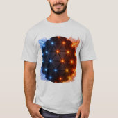 Fire & Ice Energy Sphere – Geometric Light Grid El Tシャツ (正面)