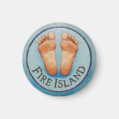 Fire Island barefoot & fancy free Funny fridge マグネット (正面)