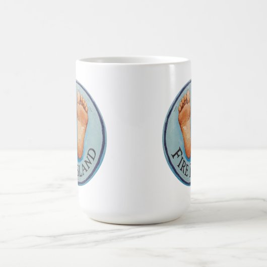 Fire Island barefoot & fancy free! Funny host gift コーヒーマグカップ (中央)