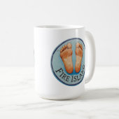 Fire Island barefoot & fancy free! Funny host gift コーヒーマグカップ (正面右)