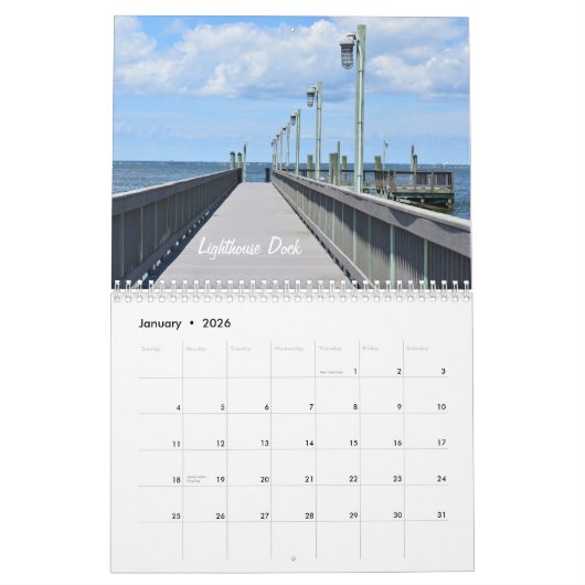 Fire Island & Its Light Wall Calendar カレンダー (1月 2026)