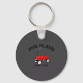 Fire Island Large Version Red Wagon Long Island Ny キーホルダー (正面)
