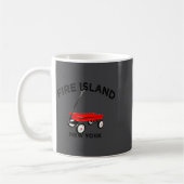 Fire Island Large Version Red Wagon Long Island Ny コーヒーマグカップ (左)