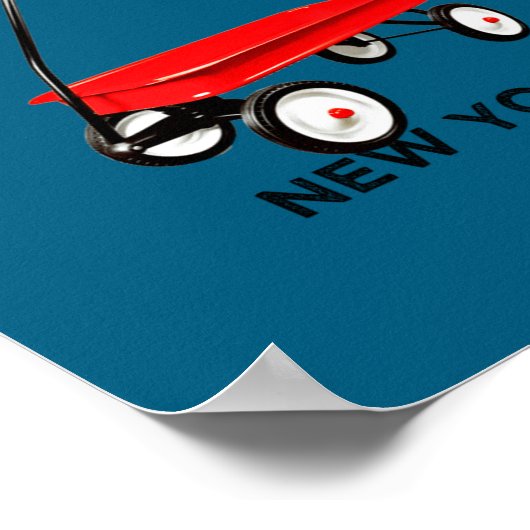 Fire Island Large Version Red Wagon Long Island Ny ポスター (角)