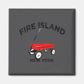 Fire Island Large Version Red Wagon Long Island Ny マグネット (正面)