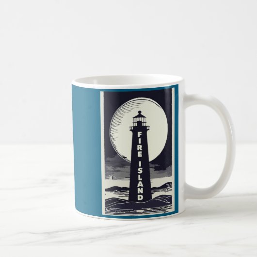 Fire Island Lighthouse New York Moon コーヒーマグカップ (右)