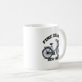 FIRE ISLAND NEW YORK 自転車 かご付き自転車 コーヒーマグカップ (正面右)