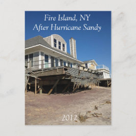 Fire Island NY after Hurricane Sandy 2012ポストカード ポストカード