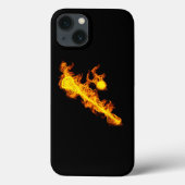Fire Lacrosse Stick And Ball  Case-Mate iPhoneケース (裏面)