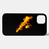 Fire Lacrosse Stick And Ball Case-Mate iPhoneケース (裏面 (横))