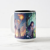 Fire Legend Kids Mug – for boys and girls ツートーンマグカップ (正面左)