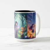 Fire Legend Kids Mug – for boys and girls ツートーンマグカップ (正面右)