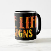 FIRE LIFEデザイン – ロゴ1 マグカップ (正面右)