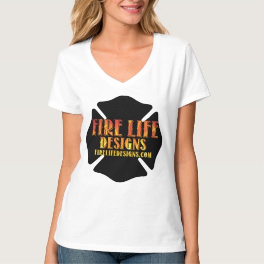 FIRE LIFEデザインCO [ロゴ1] Tシャツ (正面)