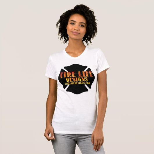 FIRE LIFEデザインCO [ロゴ1] Tシャツ (正面フル)