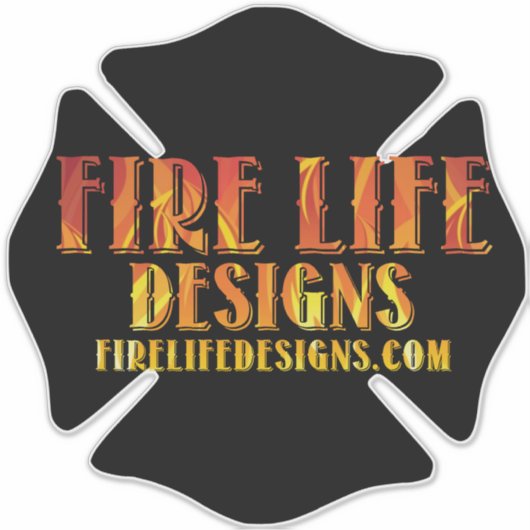 FIRE LIFE DESIGNS - ロゴ1 シール (正面)