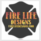 FIRE LIFE DESIGNS - ロゴ1 シール (シート)