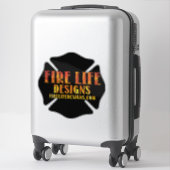 FIRE LIFE DESIGNS - ロゴ1 シール (スーツケース)