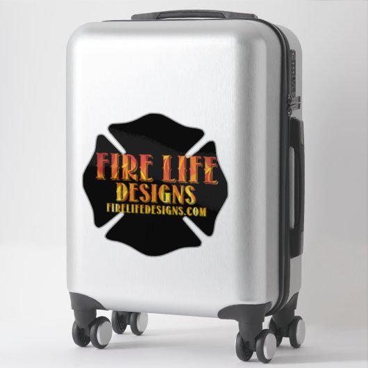 FIRE LIFE DESIGNS - ロゴ1 シール (スーツケース)