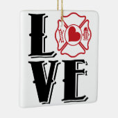 FIRE LOVE withマルチーズクロスとハート セラミックオーナメント (右)