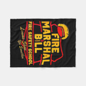 Fire Marshal Bill Safety School Funny Firefighter フリースブランケット (正面(横))