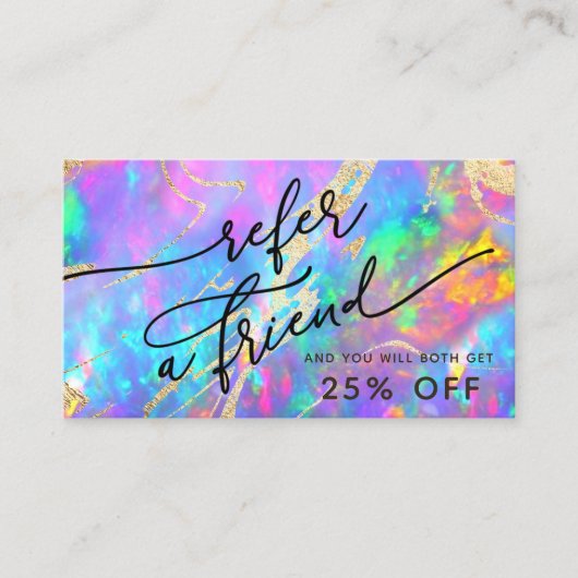 fire opalテクスチャ参照カード 名刺 (正面)