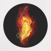 Fire Peacock Feather ラベル (デザイン2)