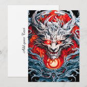 Fire Red Flame Mythical Dragon Head シーズンカード (正面/裏面)